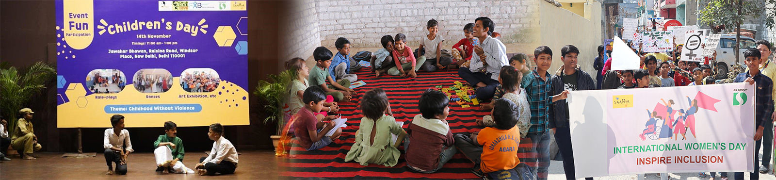 Gathering of people in an Indian village